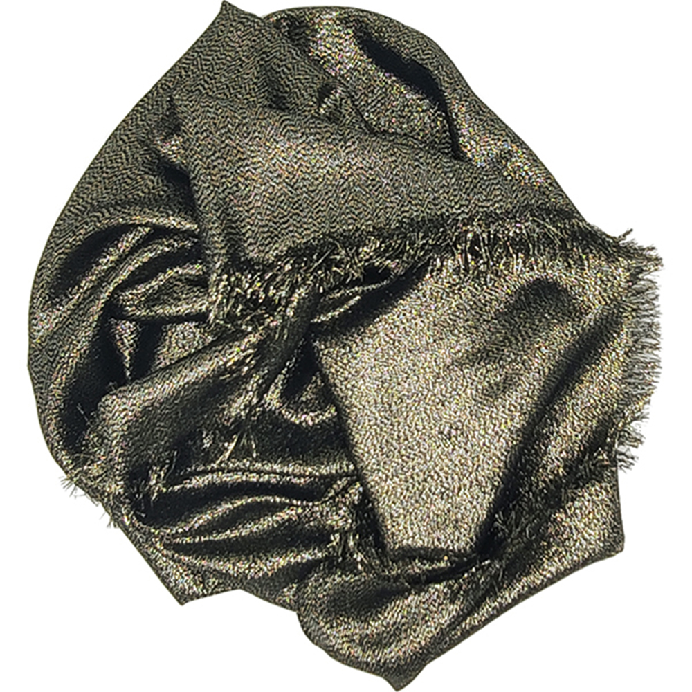 Γυναικεία Εσάρπα/Πασμίνα Για Βραδινή Εμφάνιση - Μεγάλη - Δίχτυ/Γάζα - Ιριδίζον Μπρονζέ (Μαύρο Με Χρυσή Κλωστή)