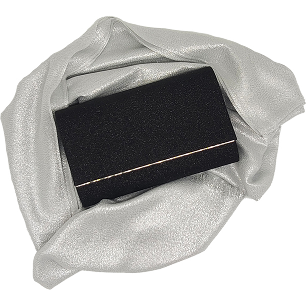 Γυναικεία Εσάρπα/Πασμίνα Για Βραδινές Εμφανίσεις - Μεγάλη - Δίχτυ/Γάζα - Λευκή Με Ασημί Κλωστή