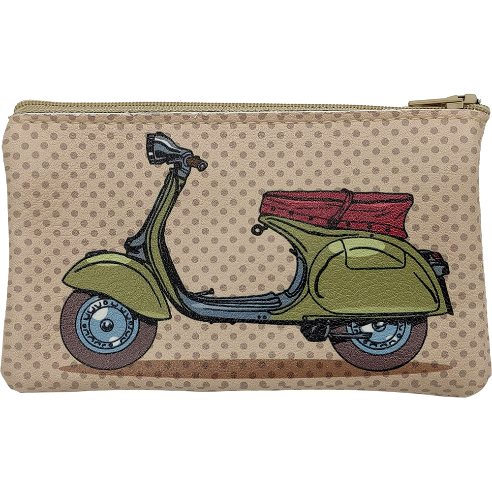 Πορτοφολάκι, Χωράει Ταυτότητα, Για Κέρματα, Κρίκος Μπρελόκ, Χειροποίητο Ελληνικό, Vintage Vespa
