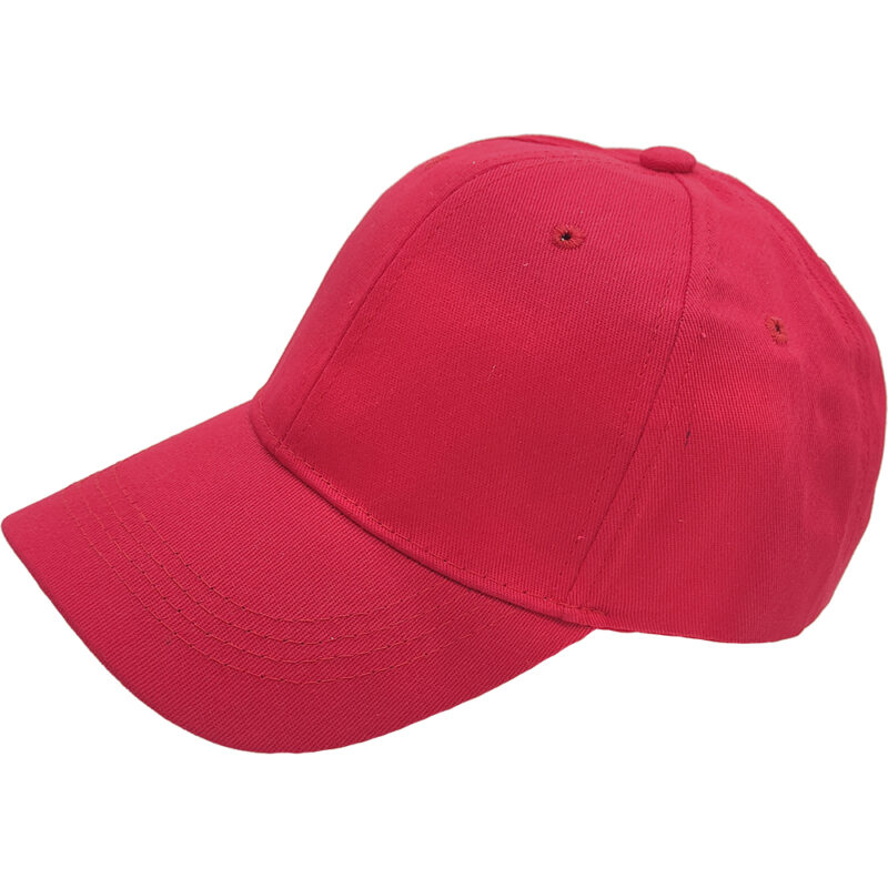 Unisex Καπέλο Jockey 100% Βαμβάκι, Ρυθμιζόμενο Μέγεθος Με Velcro, Μονόχρωμο - Κόκκινο
