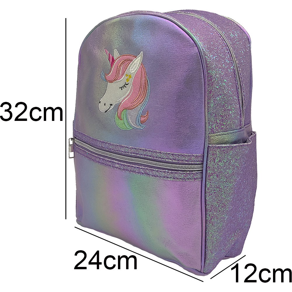 Παιδική Τσάντα Πλάτης Με Glitter & Σχέδιο Unicorn, Μωβ