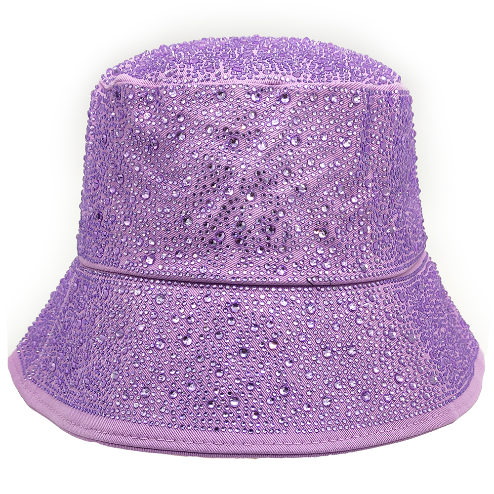 Καπέλο Γυναικείο Με Στρας, Κώνος, Βαμβακερό - Μωβ