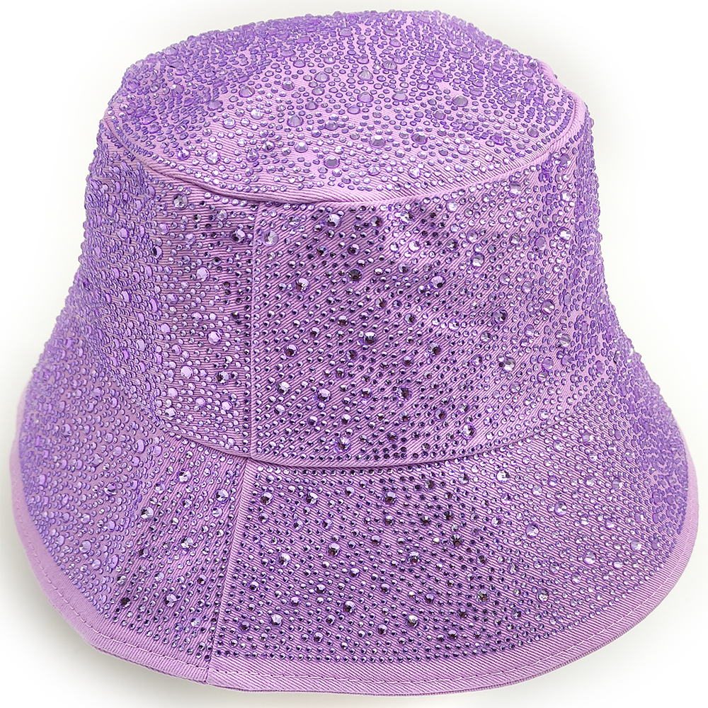 Καπέλο Γυναικείο Με Στρας, Κώνος, Βαμβακερό - Μωβ