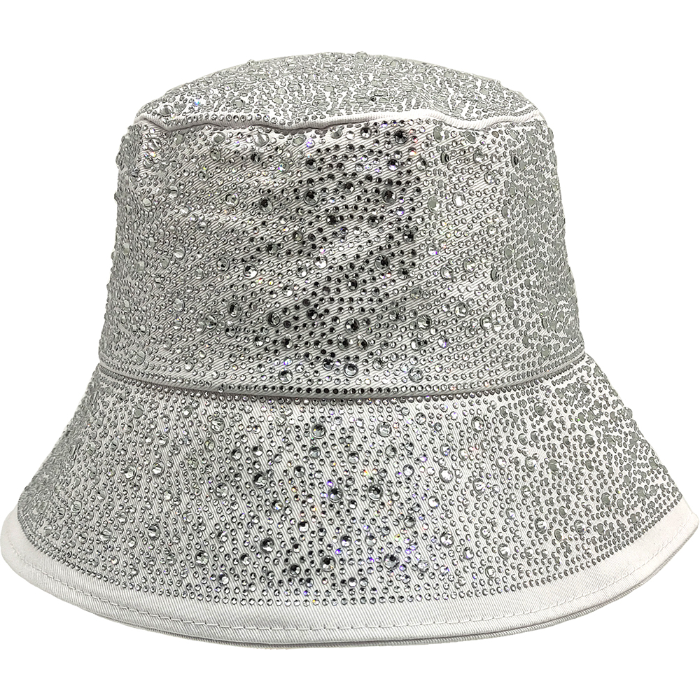 Καπέλο Γυναικείο Με Στρας, Κώνος, Βαμβακερό - Ασημί