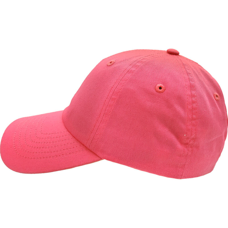 Unisex Καπέλο Jockey Υφασμάτινο, Βαμβακερό, Ρυθμιζόμενο Μέγεθος Με Χρατς, Μονόχρωμο - Κοραλί