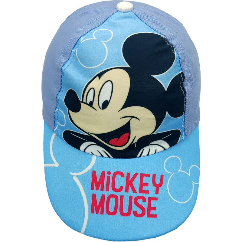 Παιδικό - Βρεφικό Καπέλο Jockey Υφασμάτινο Mickey Mouse, 48/50 - Γαλάζιο