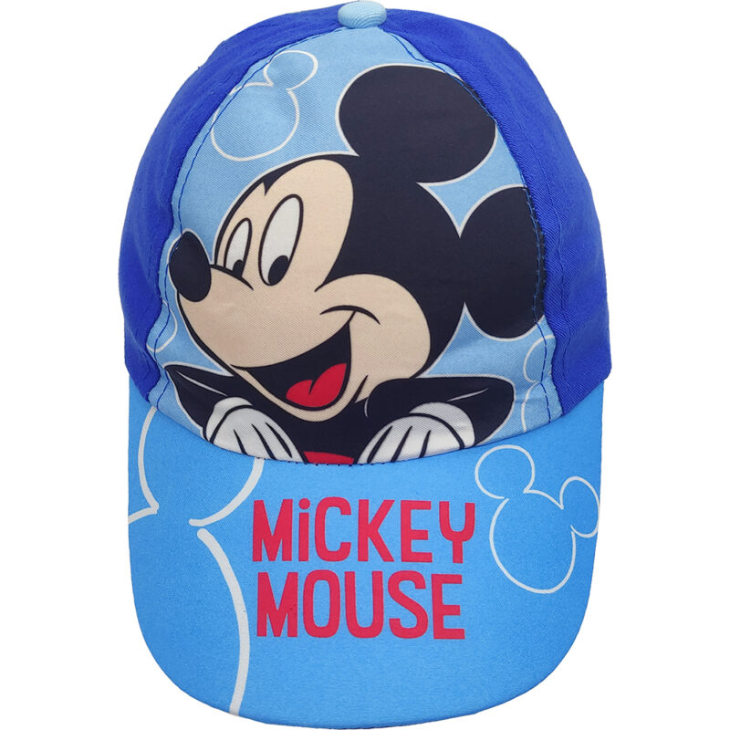 Παιδικό - Βρεφικό Καπέλο Jockey Υφασμάτινο Mickey Mouse, 44/46 - Μπλε