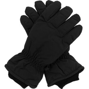 Ανδρικά Γάντια Για Σκι Με Επένδυση Γούνινη & Πλεκτό Καρπό, Γκρι Σκούρο