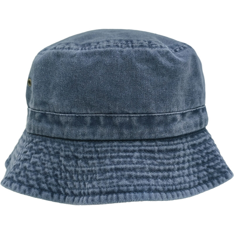 Καπέλο Unisex Bucket Πετροπλυμένο, Βαμβακερός Κώνος, 56 - Μπλε BlueJean