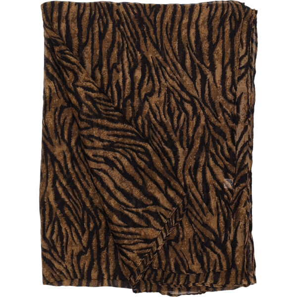 Γυναικείο Φουλάρι Λεπτό, Animal Print, Τιγρέ - Καφέ Ταμπά