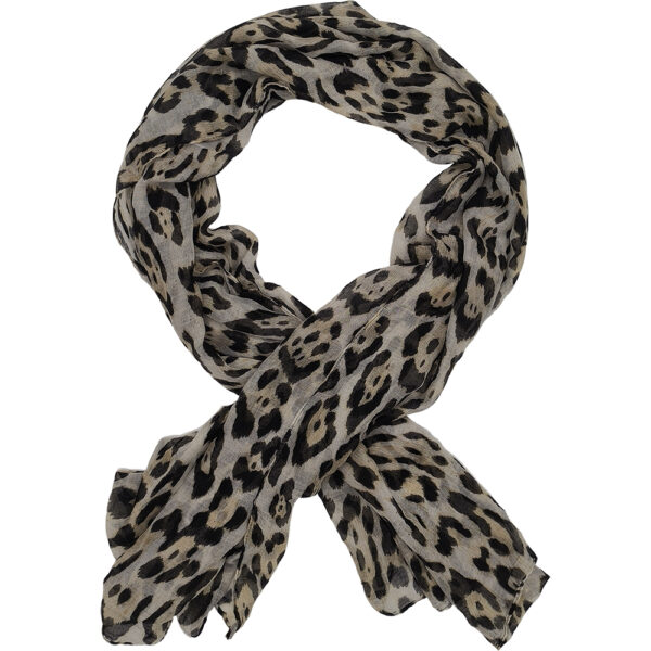 Γυναικείο Φουλάρι Λεπτό, Animal Print, Λεοπάρ - Μπεζ Ανοιχτό