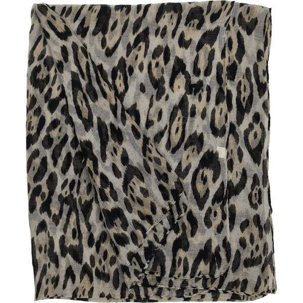 Γυναικείο Φουλάρι Λεπτό, Animal Print, Λεοπάρ - Μπεζ Ανοιχτό