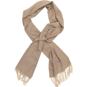 Ανδρικό Κασκόλ Μακρύ Κλασσικό, Κασμίρ, Μονόχρωμο - Μπεζ