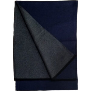 Ανδρικό Κασκόλ Κλασσικό, Δύο Όψεων, Μπλε Σκούρο Με Γκρι