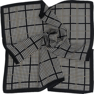 Unisex Μαντήλι Λαιμού Χειμερινό Με Σχέδιο Πτι Καρό - Ασπρόμαυρο