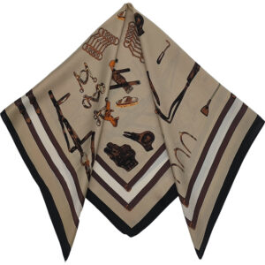 Unisex Μαντήλι Λαιμού Χειμερινό Με Σχέδια Αξεσουάρ Ιππασίας - Μπεζ