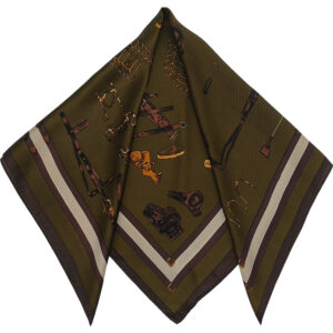 Unisex Μαντήλι Λαιμού Χειμερινό Με Σχέδια Αξεσουάρ Ιππασίας - Πράσινο Λαδί