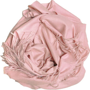 Γυναικεία Πασμίνα Κλασσική Μάλλινη - Μονόχρωμη- Ροζ 2