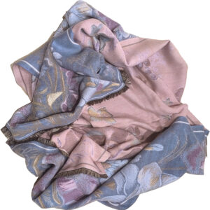 Γυναικεία Πασμίνα Χονδρή & Με Κασμίρ, Χειμερινή, Αμφίδρομη Ύφανση Με Λουλούδια, Πολύχρωμη