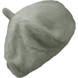 Γυναικείος Μπερές Γούνινος Με Εσωτερική Φόδρα - Γκρι Ανοιχτό