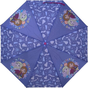 Παιδική Ομπρέλα Βροχής Σπαστή, Χειροκίνητη, Frozen, Μωβ 3
