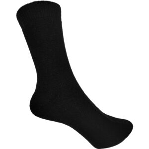 Ανδρικές Κάλτσες Πετσετέ Στρατιωτικές, Μάλλινες, Μονόχρωμες, 1 Ζευγάρι, Νο.41-46, Μαύρo