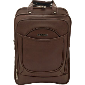 Unisex Τσάντα Πλάτης/Χειρός/Χιαστί Επαγγελματική - Κάθετη - Μεγάλη - Καφέ 2