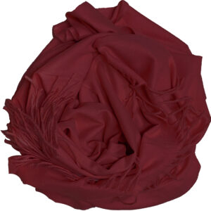 Γυναικεία Πασμίνα Κλασσική Βαμβακερή, Μονόχρωμη - Κόκκινο Σκούρο