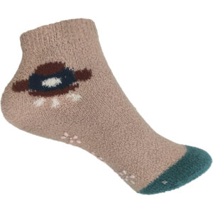 Παιδικές Κάλτσες Προβατάκι, Ζεστές, Με Σχέδιο Διαστημόπλοιο, 1 Ζευγάρι, Νο.16-22, Μπεζ