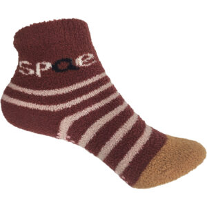 Παιδικές Κάλτσες Προβατάκι, Ζεστές, Με Σχέδιο Γραμμές, 1 Ζευγάρι, Νο.16-22, Κόκκινο Σκούρο