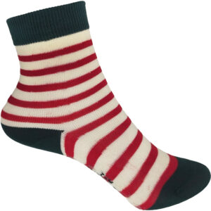 Παιδικές Κάλτσες Χριστουγεννιάτικες, Βαμβακερές, Με Σχέδιο Ριγέ, 1 Ζευγάρι, Νο.16-22, Πολύχρωμο