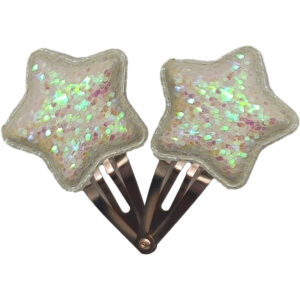 Σετ Παιδικά Κοκαλάκια, Μεταλλικά Πιαστράκια, Αστέρια, Άσπρα