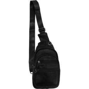 Unisex Τσαντάκι Πλάτης / Στήθους, Με Πολλές Θήκες, Μαύρο - 3