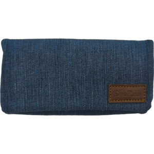 Καπνοθήκη Unisex Χειροποίητη Ελληνική, Κλείνει Με Μαγνήτη, Ύφασμα Blue Jean- Μπλε