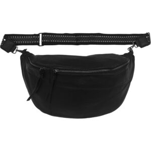 Γυναικεία Τσάντα Χιαστί / Ώμου, Πολύ Μεγάλη Μπανάνα Στήθους Με Αποσπώμενο Ιμάντα-Λουρί, Μαύρο 1