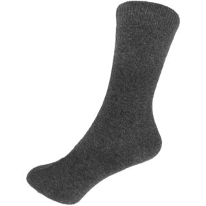 Ανδρικές Κάλτσες Πετσετέ Στρατιωτικές, Μάλλινες, Μονόχρωμες, 1 Ζευγάρι, Νο.41-46, Γκρι Σκούρο