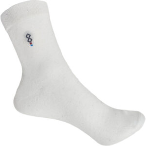 Ανδρικές Κάλτσες Μακριές, Βαμβακερές, Με Διακριτικό Σχέδιο, 1 Ζευγάρι, Νο.41-46, Άσπρο