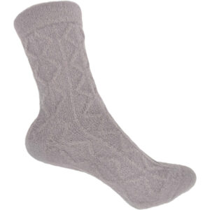 Γυναικείες Κάλτσες Χνουδωτές Μακριές, Μονόχρωμες Με Ανάγλυφο Σχέδιο, 1 Ζευγάρι, Νο.36-41, Μωβ