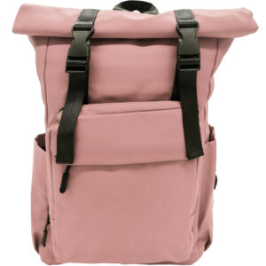 Unisex Σακίδιο Πλάτης Rolltop, Μεσαίο, Αδιάβροχο Με Ανατομική Πλάτη, 15lt - Ροζ Ανοιχτό