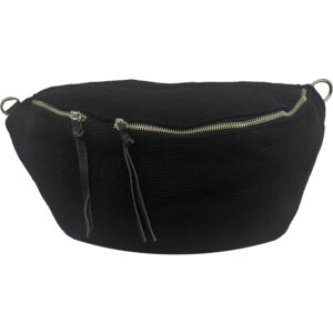 Γυναικεία Τσάντα Χιαστί / Ώμου, Πολύ Μεγάλη Μπανάνα Στήθους, Στυλ Boho Από Γιούτα, Μαύρο