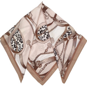 Γυναικείο Μαντήλι Λαιμού Με Λεοπάρ Σχέδιο, Ζώνες & Αλυσίδες - Καφέ Ανοιχτό