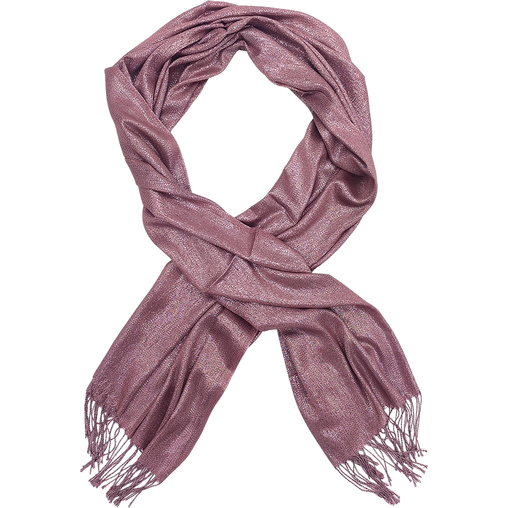 Γυναικεία Εσάρπα/Πασμίνα Για Βραδινές Εμφανίσεις - Μεγάλη - Δίχτυ/Γάζα Με Κρόσσια - Φούξια Με Ασημί Κλωστή