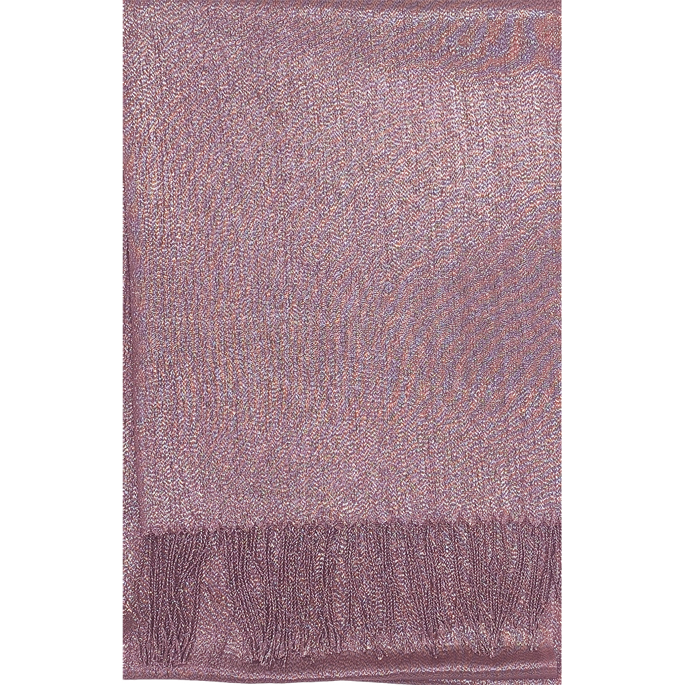 Γυναικεία Εσάρπα/Πασμίνα Για Βραδινές Εμφανίσεις - Μεγάλη - Δίχτυ/Γάζα Με Κρόσσια - Φούξια Με Ασημί Κλωστή