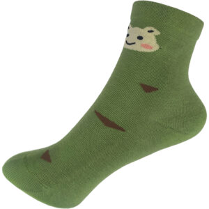 Παιδικές Κάλτσες Βαμβακερές, 1 Ζευγάρι, Με Σχέδιο Ζωάκια, Νο.24-29, 4-8 Ετών, Βατραχάκι, Πράσινο Ανοιχτό