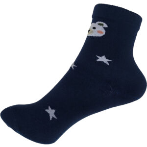Παιδικές Κάλτσες Βαμβακερές, 1 Ζευγάρι, Με Σχέδιο Ζωάκια, Νο.24-29, 4-8 Ετών, Αστεράκια, Μπλε Σκούρο
