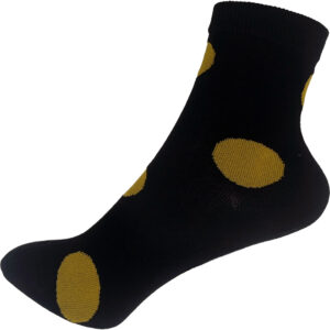 Παιδικές Κάλτσες Βαμβακερές, 1 Ζευγάρι, Με Πουά Σχέδιο, Νο.24-29, 4-8 Ετών, Μαύρο