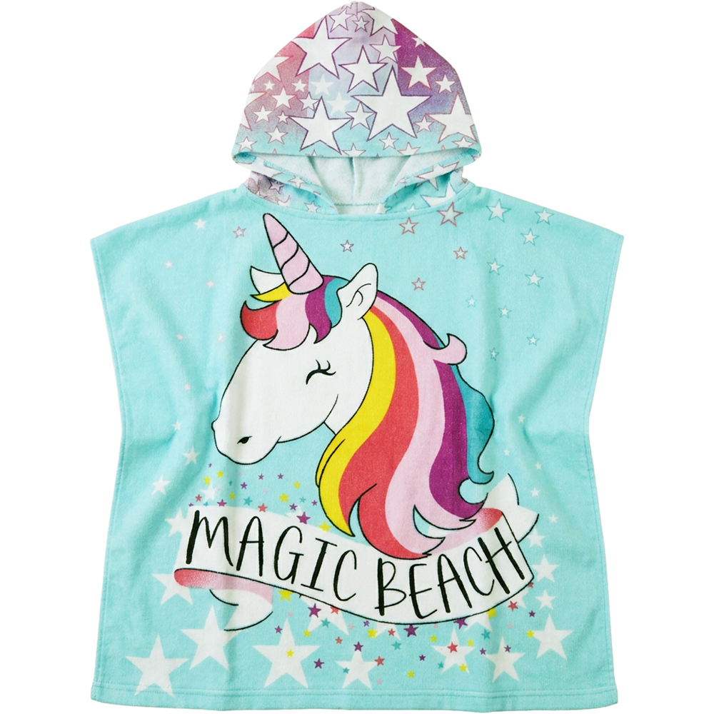 Παιδικό Πόντσο Θαλάσσης Με Σχέδιο Unicorn Με Έντονα Χρώματα, Βεραμάν